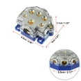 thumbnail image 5 of 0 2 4 Gauge in 2 4 8 Gauge Out 5 Way Power Distribution Block for Car Audio Splitter Blue Base Cover, 5 of 6