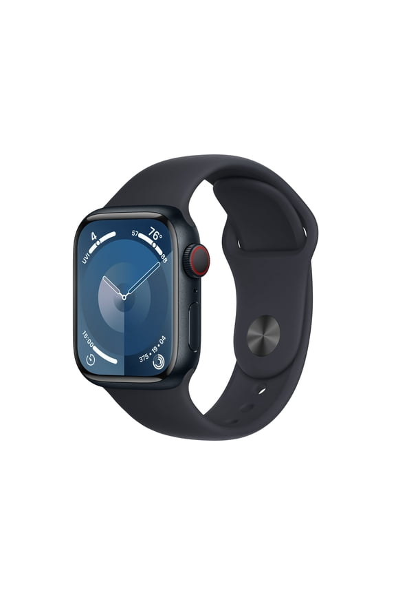 Pre-Owned Apple Watch Series 9 With Blood Oxygen. GPS + Cellular 41mm Midnight Aluminum Case with Midnight Sport Band - S/M.