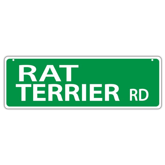 Plastic Street Signs: RAT TERRIER ROAD | Dogs, Gifts, Decorations