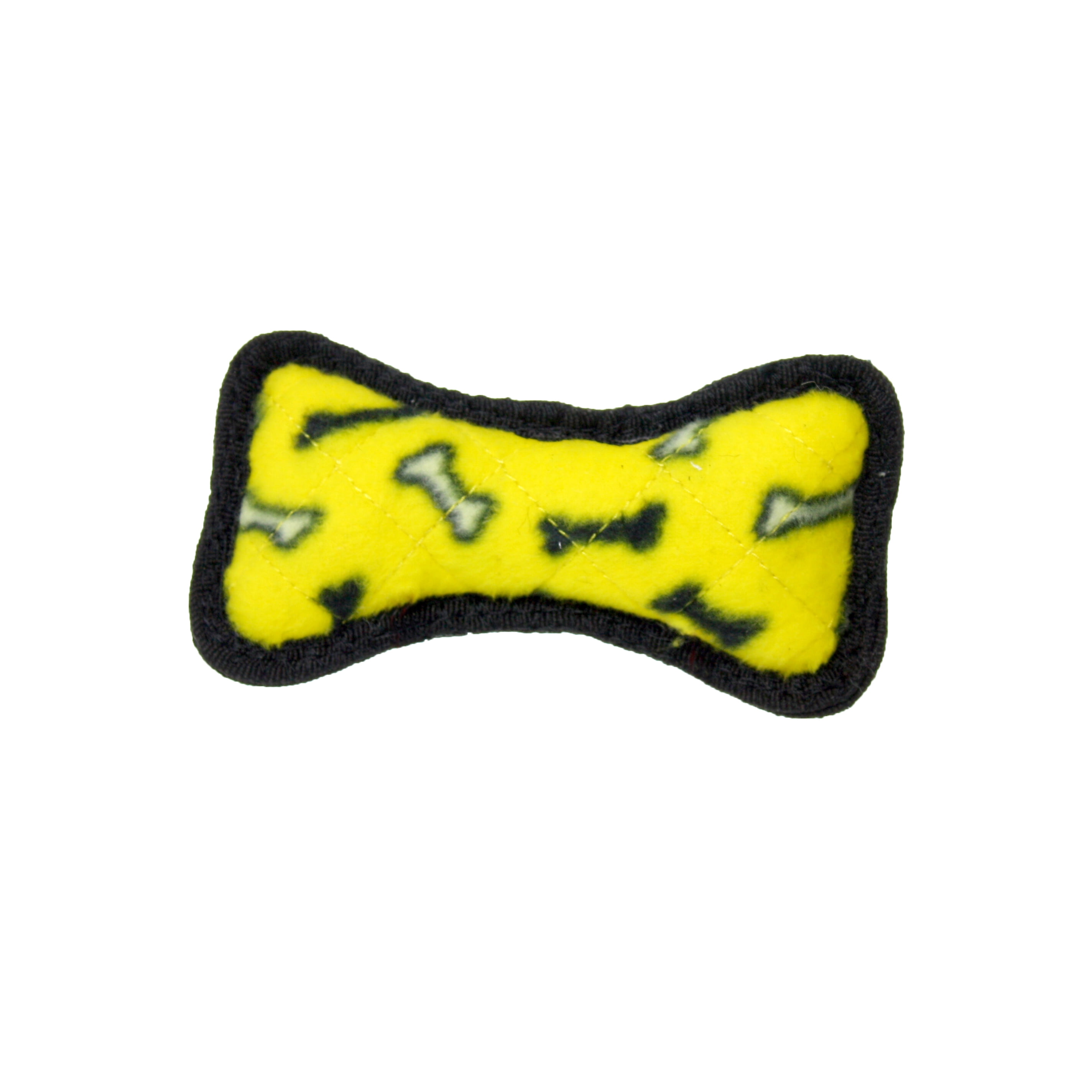 TUFFY® Jr Bone Yellow Bone, 2-Pack, Durable Plush Squeaky Dog Toys