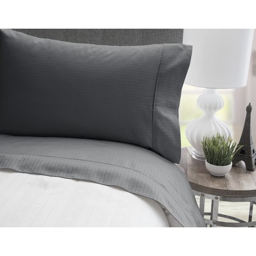 Johnson Home 600 Thread Count Cotton Tuxedo Sheet Sets