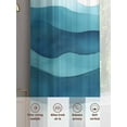 thumbnail image 6 of Abstract Turquoise Sheer Curtains 72 Inches Long 2 Panels Water Ripple Watercolor Gradient Waves Light Filtering Semi Sheer Window Curtains Drapes for Bedroom Living Room 52"x72", 6 of 7