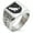 Silver, variant on Stainless Steel Dog Loyalty Coat of Arms Shield Geometric Pattern Biker Style Polished Ring