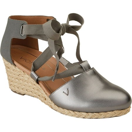 

Women s Vionic Kaitlyn Wedge Pewter Leather 7 W