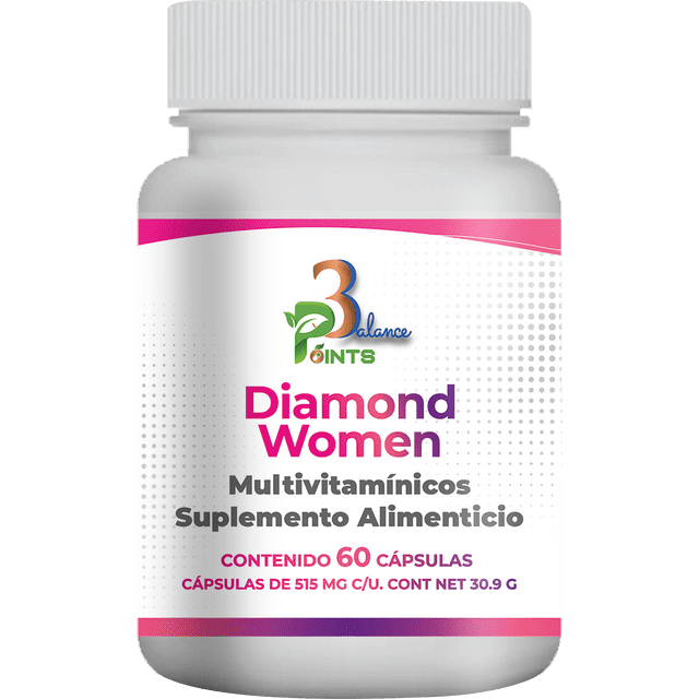 Diamond Women, Multivitamínico Para Mujer, 60 capsulas