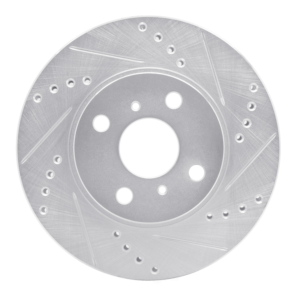 Dynamic Friction Company 631-76078R DFC Brake Rotor - Drilled And Slotted - Silver