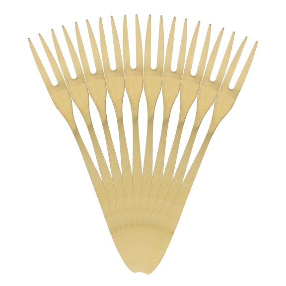 ETEREAUTY Set of 10 Reusable Stainless Steel Cocktail Picks with Two-Prong Forks for Beach Parties and Events