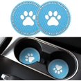thumbnail image 1 of 2pcs Universal Car Cup Coaster,2.75 Inch Dog Paw Car Cup Holder Insert Mat Pad Set (b-2-v), 1 of 4