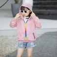 thumbnail image 4 of gljltg Kids Baby Toddler Girls Cartoon Spring Fall Outerwear Windbreaker Zipper Hooded Jackets Coat, 4 of 8