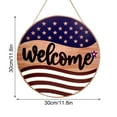 thumbnail image 2 of 4th of July Patriotic Door Decorations - Independence Day Welcome Sign Decor - Wooden Door Hangers Wreath for Memorial Day Decorations for The Home Party Supplies, 2 of 5