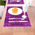 thumbnail image 5 of ZNDUO Placemats, 4 PCS Heat Resistant Stain Resistant Woven PVC Insulation Placemats, Durable Washable Elegant Table Mats for Dining-Purple Triangle Mosaic, 18"x12", 5 of 6