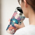 thumbnail image 6 of Tumbler with Handle and Flip Straw for Women Men, 30oz Cute Cat Stainless Steel Insulated Cup, Water Bottle Travel Coffee Mug, Gifts for Animal Lovers, 6 of 6
