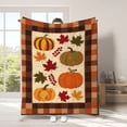 thumbnail image 4 of Thanksgiving Flannel Throw Blanket, 39.3x27.5in Soft Warm Plush Cover for Sofa Bed Camping, 4 of 5
