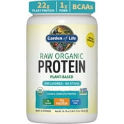 Garden of Life Raw Organic Protein Powder, Unflavored, 22g Protein, 1.2lb, 19.8oz