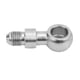thumbnail image 1 of Adaptador Banjo de ojo AN-4 de acero inoxidable para pernos Banjo M12, 1 of 10