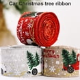 thumbnail image 2 of Cinta de árbol de Navidad, hogar, oficina, tienda, fiesta, cinta de arpillera decorativa, bandas de decoración para coche, gris kenally  HA001470-03, 2 of 6