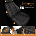 thumbnail image 5 of Car Seat Covers Fit for Hyundai Palisade 2020-2025 Non-Slip Leather Car Seat Protector Compatible Airbag Red,Front Set(2 Seats), 5 of 7