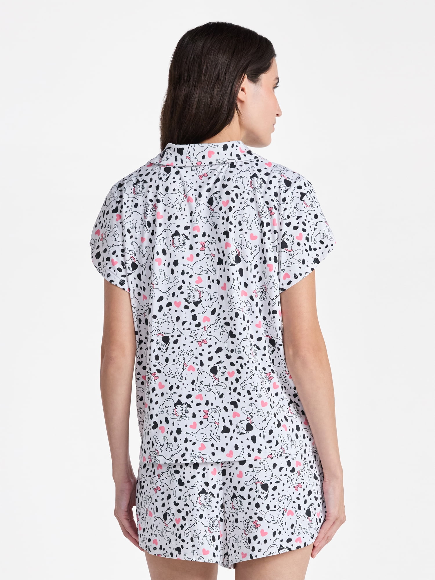Disney 101 Dalmatians Women's Valentine's Day Shorty Pajama Set, 2-Piece, Sizes XS-3X