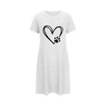 thumbnail image 4 of Chemise de Nuit Grande Taille, Chemise de Nuit Courte pour Femmes avec Imprimé de la Saint-Valentin, Robe de Détente Légère et Décontractée, Col Rond Manches Courtes pour l'Été à la Maison, 4 of 4