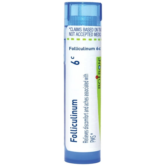 Boiron Folliculinum 6C, Homeopathic Medicine for Discomfort And Aches Associated With Pms, 80 Pellets