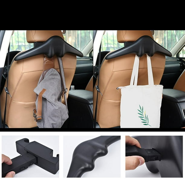 Car Coat Hangers PU Leather Safety Hanger, Portable Handle Hanging