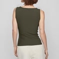 thumbnail image 5 of Womens Boat Neck Tank Tops Sleeveless Slim Fit Shirts Summer Going Out Y2K Fashion Clothes Army Green XL, 5 of 8