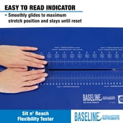 Baseline Sit n Reach Trunk Flexibility Assessment Testing Box with Easy-To-Read Scale and Footplate for Rehab, Chiropractic, and Sports Training