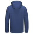 thumbnail image 2 of Little Donkey Andy Men's Softshell Hiking Jackets Ski Snow Fleece Lined Lightweight Removable Hood Navy Blue M, 2 of 7