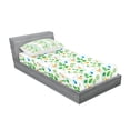 thumbnail image 2 of Ambesonne Flower Fitted Sheet & Pillow Sham Set, Ladybugs on Chamomiles, Twinxl, White Green, 2 of 2