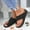 Black, variant on Women's Flip Flops with Arch Support Summer Orthopedic Sandals Casual Comfortable Platform Wedge Sandals Slip On Walking Shoes