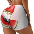 thumbnail image 3 of Athletic Shorts for Women, Watermelon Gnome Seam Womens Shorts High Waisted Sport Running Workout Gym, 3 of 8