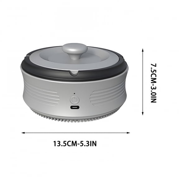 ACDANC Usb Rechargeable Air Purifying Ashtrays, Smoke and Odor Filtering Function, Smokeless Ashtray Indoor and Outdoor Gray, for Living Rooms, Offices, Hotel Lobbies, Chess and Card Rooms