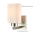thumbnail image 6 of Bathroom Wall Light Fixture Brushed Nickel Modern Vanity Light with White Glass, 6 of 13