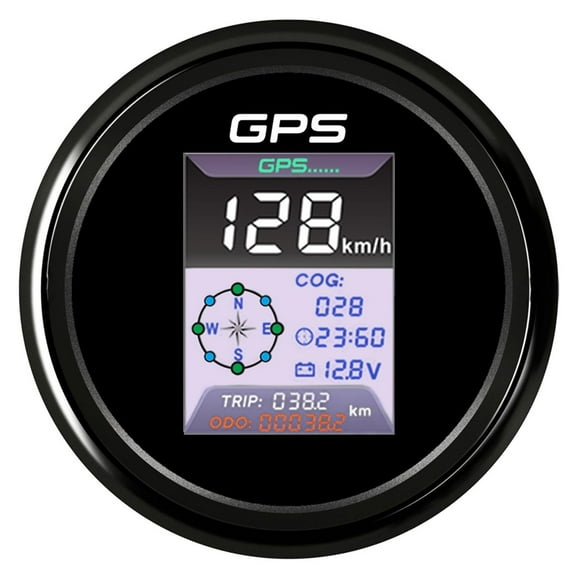 HD 85mm 3 In 1 Multifunctional Gauge 0-999km/h MPH Knots GPS Speedometer With 24 Hour Clock Voltmeter For Car Boat Ships 9-32V ,High Precision