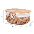 thumbnail image 2 of Cesta de picnic Rurality de mimbre con tapa y asa, 40 x 32 x 18 cm, 2 of 6