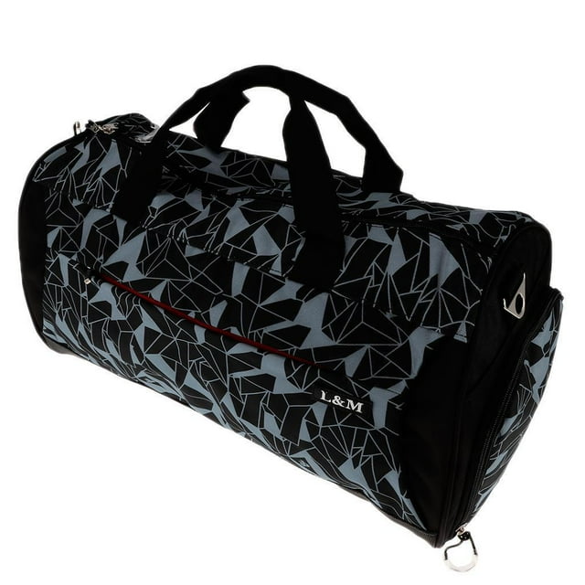Bolsa Para Esterilla De Pilates De Transporte Portátil Gran Capacidad Bolsa Gym De Almacenamiento funciones Gris geométrico