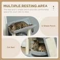 thumbnail image 4 of CoSoTower Small Cat Tree with Perch, Scratching Posts, Pad, Bed, Toy Balls, Light Grey, 4 of 7