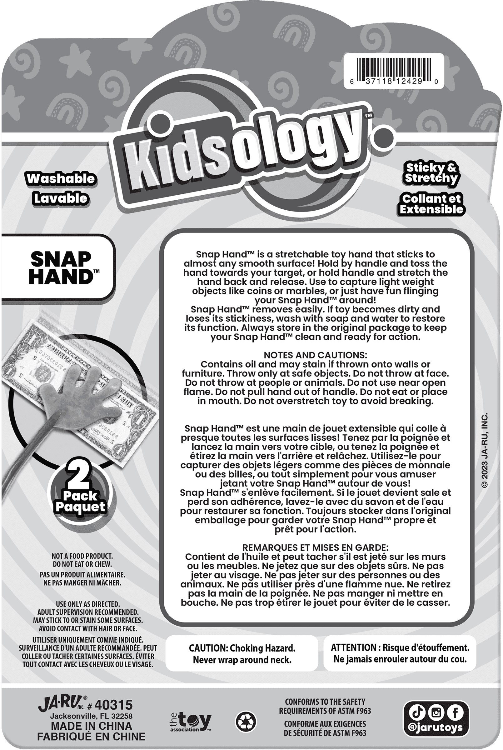 Kidsology Sticky Snap Hand 2 Count