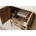 thumbnail image 4 of 60" Solid Wood Sink Vanity With Marble Top-No Faucet, White Wash, 4 of 8
