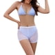 thumbnail image 1 of Traje de Baño Bikini Mujer Traje de baño Traje de baño a rayas de 3 piezas Traje de baño de moda con cordones Ygjytge Azul y blanco T M para Mujer, 1 of 7