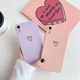 thumbnail image 4 of Compatible with iPhone XR Case for Soft Liquid Silicone Gold Heart Pattern Slim Protective Shockproof Case for Women Girls for iPhone XR-Purple, 4 of 14