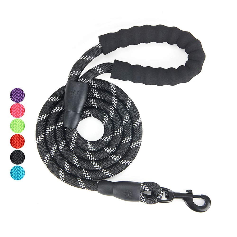 Dog Leash with Comfortable Padded Handle and Highly Reflective Threads Dog Leashes for Medium