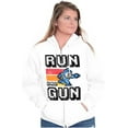 thumbnail image 3 of Classic 8-Bit Video Game Mega Man Run Unisex Plus Size Zip Hoodie Brisco Brands 2X, 3 of 5