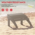 thumbnail image 5 of CostaElm Adirondack Outdoor Ottoman, All Weather HDPE Plastic Adirondack Ottoman, Patio Slat Footrest Foldable Foot Stool, Weathered Wood, 5 of 9