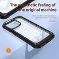 thumbnail image 5 of iPhone 13 Pro Max, Dteck Shockproof Rubber Armor Transparent PC Back Plating Alloy Case Hybrid Cover For iPhone 13 Pro Max,Black, 5 of 9