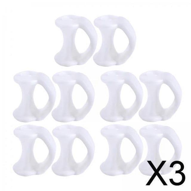 BELOVING 2x5 Pair Pinky Toe Toe Separators Little Toe Straightener White , White, 3 Pcs