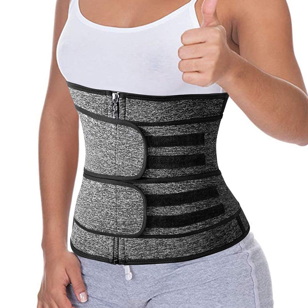Women Spandex Sweat Waist Trainer Corset Trimmer Belt Waist Cincher Body Shaper Slimming XL