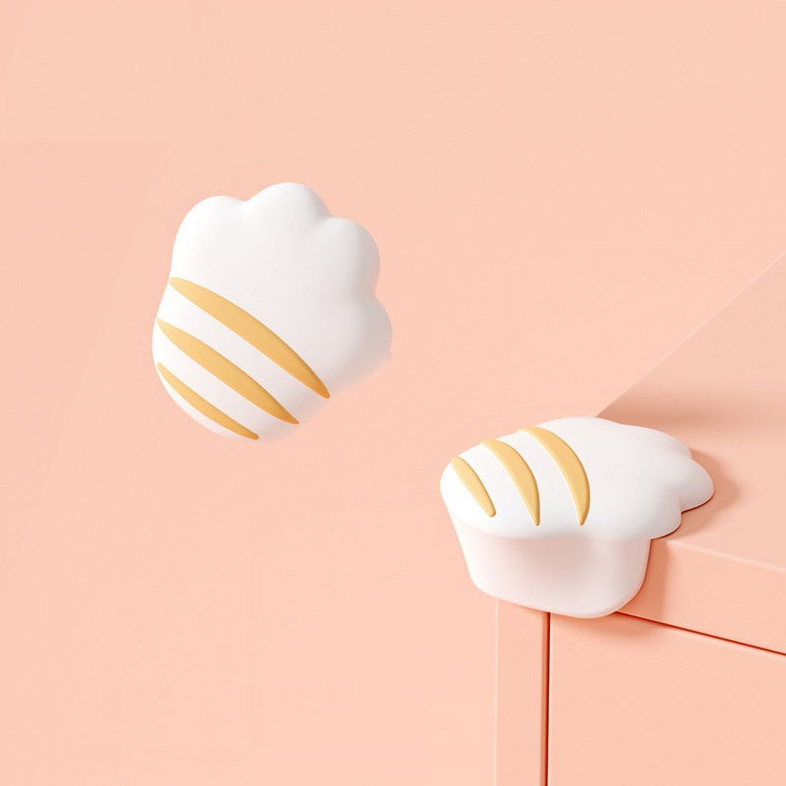 Children's silicone corner guards, 5 pcs, the shape of a cat's paw, anti-collision stickers, take care of the baby's health.