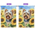 thumbnail image 2 of Yorkshire Terrier Hello Summer Sunshine Sunflowers Spring Retro Vintage House Flag 28x40in Double Sided Yorkie Dog Lover Gifts Outdoor Decor - 00008, 2 of 5