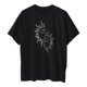 thumbnail image 3 of Pntutb Blusa de manga corta informal con estampado de sol y luna vintage para mujer Pntutb Pntutb-3462, 3 of 8